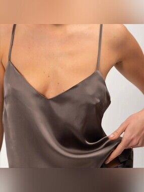 Silky Silver Tank Top